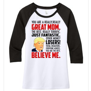 Trump You Are A Really Really Great Mom Women's Tri-Blend 3/4-Sleeve Raglan Shirt