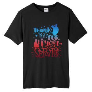 Thank You Army Cool Gift Memorial Day Partiotic Military Veteran Funny Gift Tall Fusion ChromaSoft Performance T-Shirt