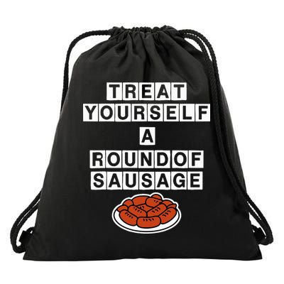Treat Yourself A Round Of Sausage Drawstring Bag