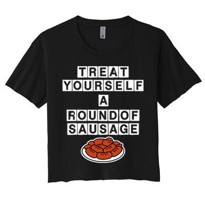 Treat Yourself A Round Of Sausage Crop Top