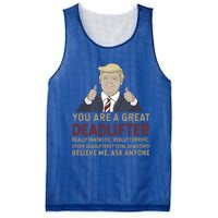 Trump You Are A Great Great Deadlifter Great Gift Mesh Reversible Basketball Jersey Tank