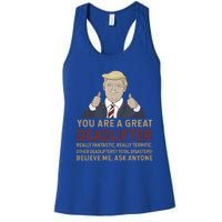 Trump You Are A Great Great Deadlifter Great Gift Women's Racerback Tank