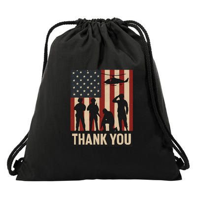 Thank You - American Heroes Drawstring Bag
