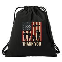 Thank You - American Heroes Drawstring Bag