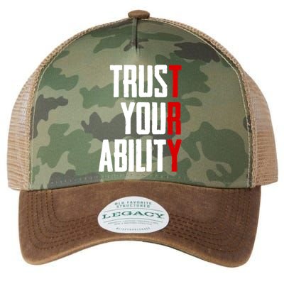 Trust Your Ability Try Legacy Tie Dye Trucker Hat