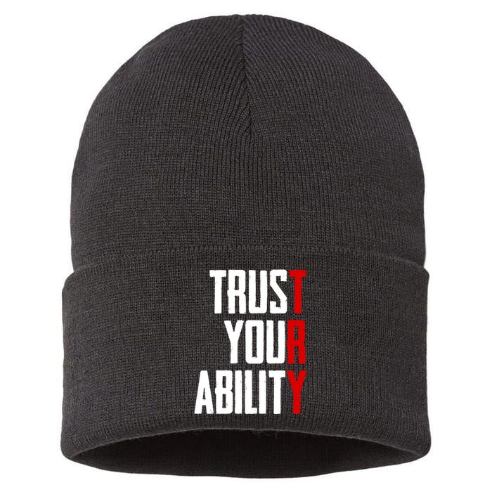 Trust Your Ability Try Sustainable Knit Beanie