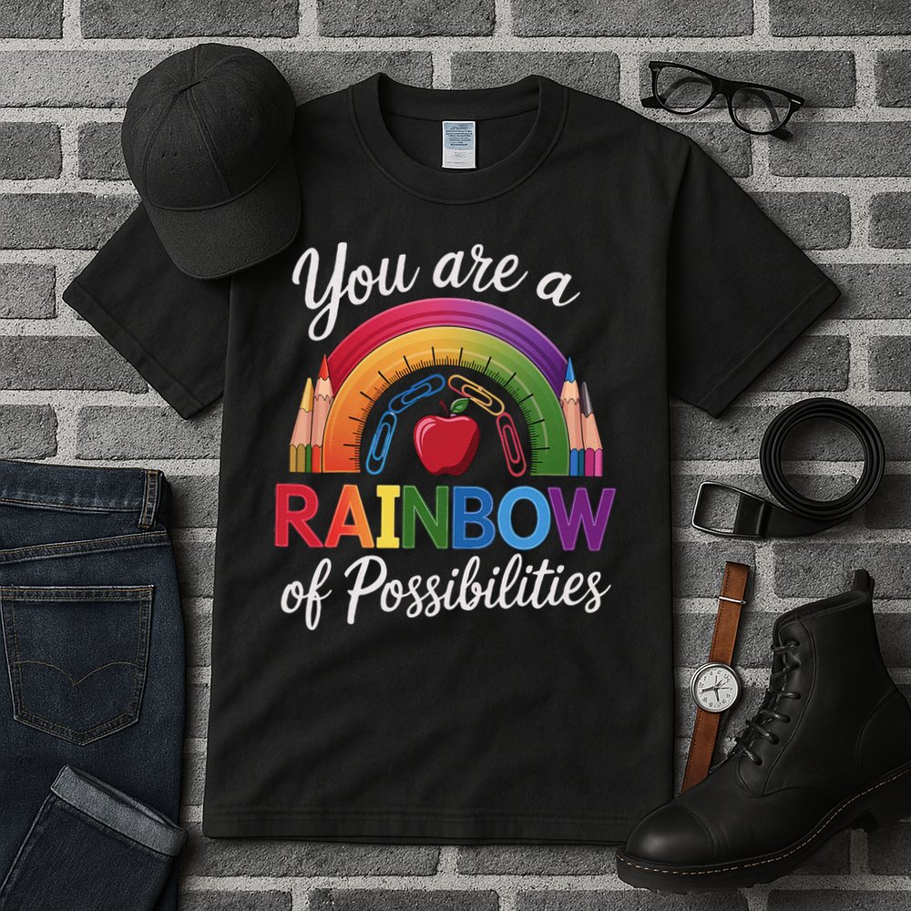 Teacher You are a rainbow of possibilities Teaching Tall T-Shirt
