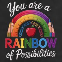 Teacher You are a rainbow of possibilities Teaching Adult Drive Performance Visor