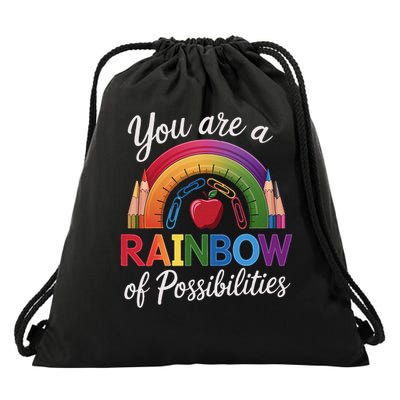 Teacher You are a rainbow of possibilities Teaching Drawstring Bag
