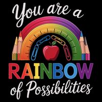 Teacher You are a rainbow of possibilities Teaching Drawstring Bag