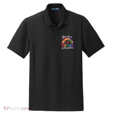 Teacher You are a rainbow of possibilities Teaching Dry Zone Grid Polo