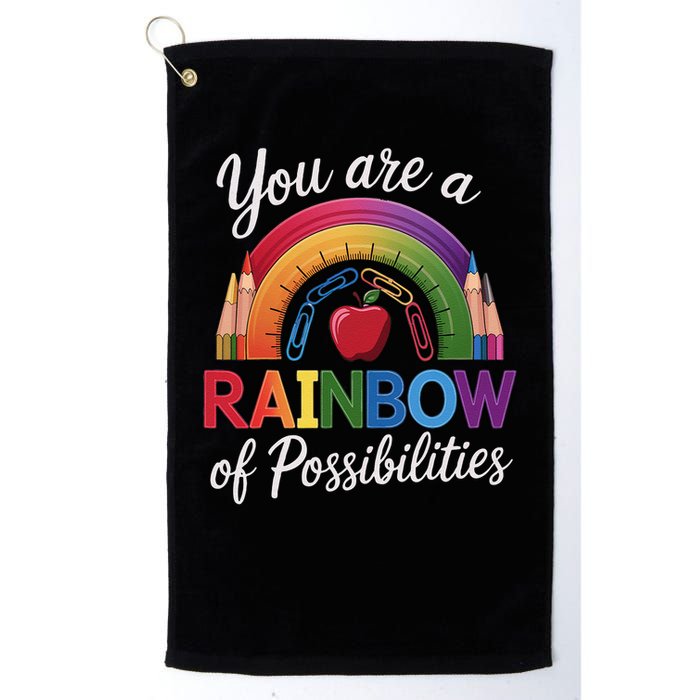 Teacher You are a rainbow of possibilities Teaching Golf Towel