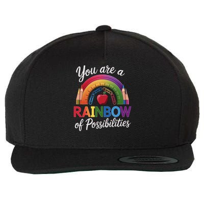 Teacher You are a rainbow of possibilities Teaching Wool Snapback Cap