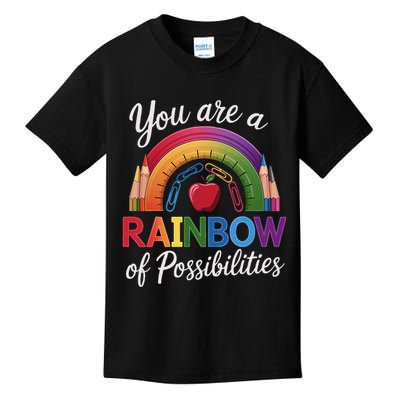 Teacher You are a rainbow of possibilities Teaching Kids T-Shirt