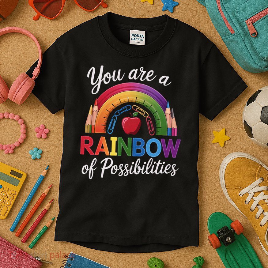 Teacher You are a rainbow of possibilities Teaching Kids T-Shirt
