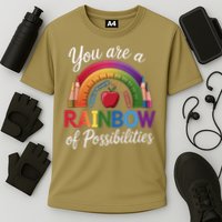 Teacher You are a rainbow of possibilities Teaching Cooling Performance Crew T-Shirt