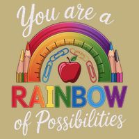 Teacher You are a rainbow of possibilities Teaching Cooling Performance Crew T-Shirt