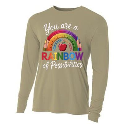 Teacher You are a rainbow of possibilities Teaching Cooling Performance Long Sleeve Crew