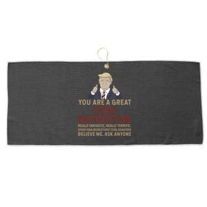 Trump You Are A Great Great Yoga Instructor Cool Gift Large Microfiber Waffle Golf Towel