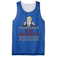 Trump You Are A Great Great Yoga Instructor Cool Gift Mesh Reversible Basketball Jersey Tank