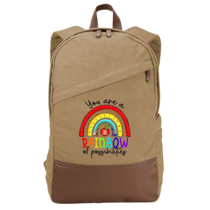 Teacher You are a rainbow of possibilities Cotton Canvas Backpack