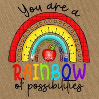 Teacher You are a rainbow of possibilities Cotton Canvas Backpack