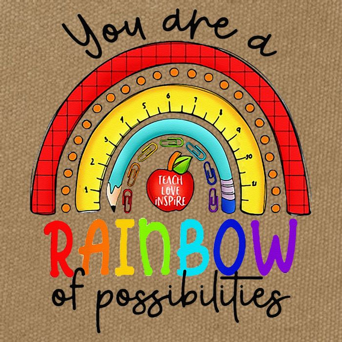Teacher You are a rainbow of possibilities Cotton Canvas Backpack