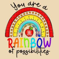 Teacher You are a rainbow of possibilities Drawstring Bag