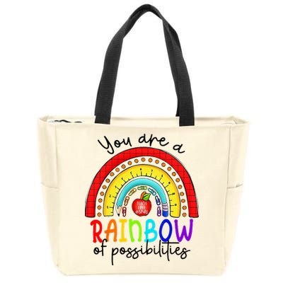 Teacher You are a rainbow of possibilities Zip Tote Bag