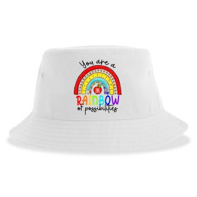 Teacher You are a rainbow of possibilities Sustainable Bucket Hat