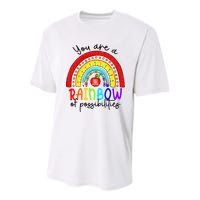 Teacher You are a rainbow of possibilities Youth Performance Sprint T-Shirt