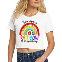 Teacher You are a rainbow of possibilities Women's Crop Top Tee