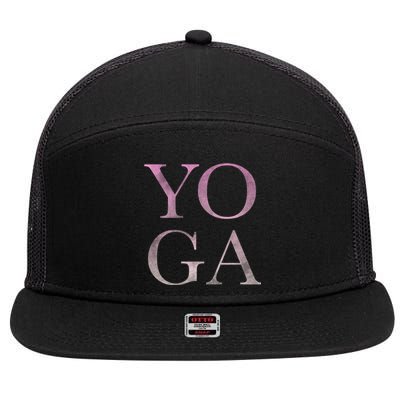 Trendy Yoga Breathe Relax Stretch Cool Gift 7 Panel Mesh Trucker Snapback Hat