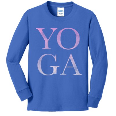 Trendy Yoga Breathe Relax Stretch Cool Gift Kids Long Sleeve Shirt