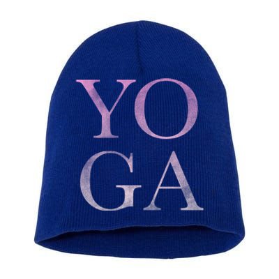 Trendy Yoga Breathe Relax Stretch Cool Gift Short Acrylic Beanie