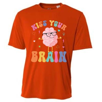 Teacher Your Brain Student Cute Funny Back To School Gift Cooling Performance Crew T-Shirt