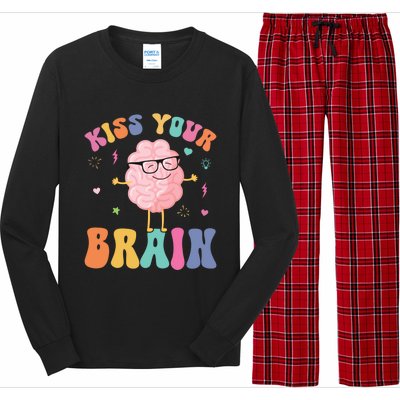 Teacher Your Brain Student Cute Funny Back To School Gift Long Sleeve Pajama Set