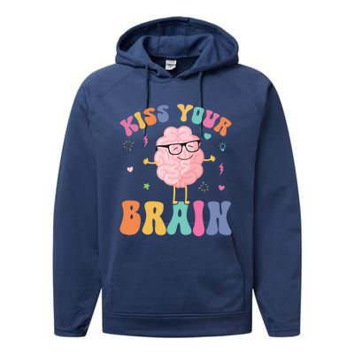 Teacher Your Brain Student Cute Funny Back To School Gift Performance Fleece Hoodie