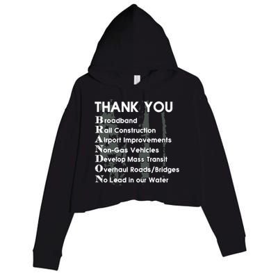 Thank You Broadband Rail Construction Airport Improvements Nongas Vehicles Limi Crop Fleece Hoodie