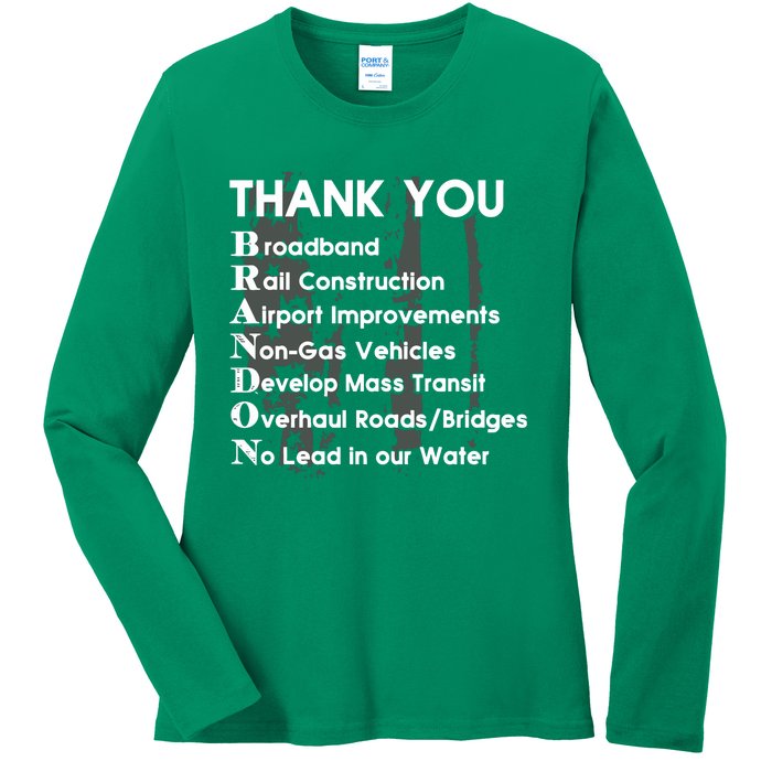 Thank You Broadband Rail Construction Airport Improvements Nongas Vehicles Limi Ladies Long Sleeve Shirt