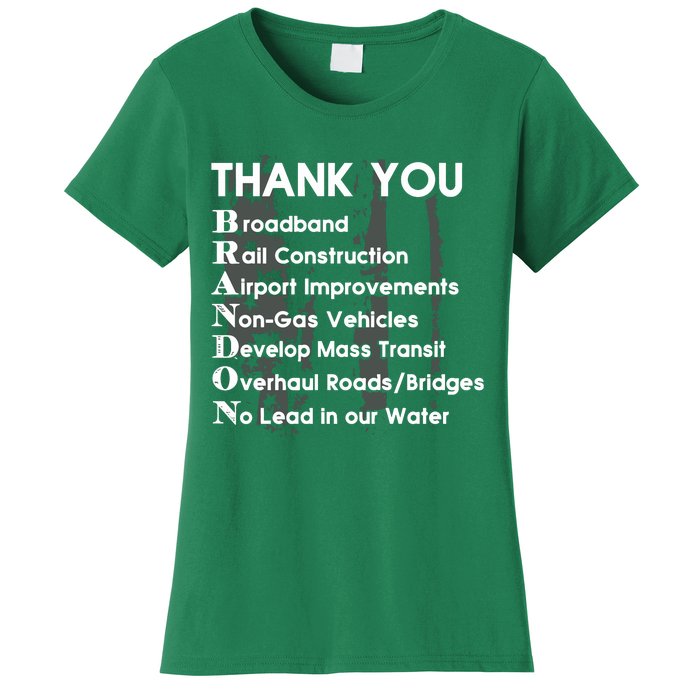 Thank You Broadband Rail Construction Airport Improvements Nongas Vehicles Limi Women's T-Shirt