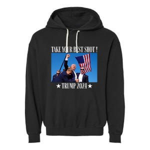 Take Your Best Shot Trump Shot Garment-Dyed Fleece Hoodie