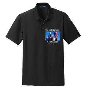 Take Your Best Shot Trump Shot Dry Zone Grid Polo