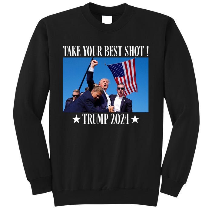 Take Your Best Shot Trump Shot Tall Sweatshirt