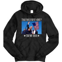 Take Your Best Shot Trump Shot Tie Dye Hoodie