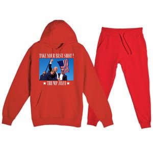 Take Your Best Shot Trump Shot Premium Hooded Sweatsuit Set