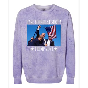 Take Your Best Shot Trump Shot Colorblast Crewneck Sweatshirt