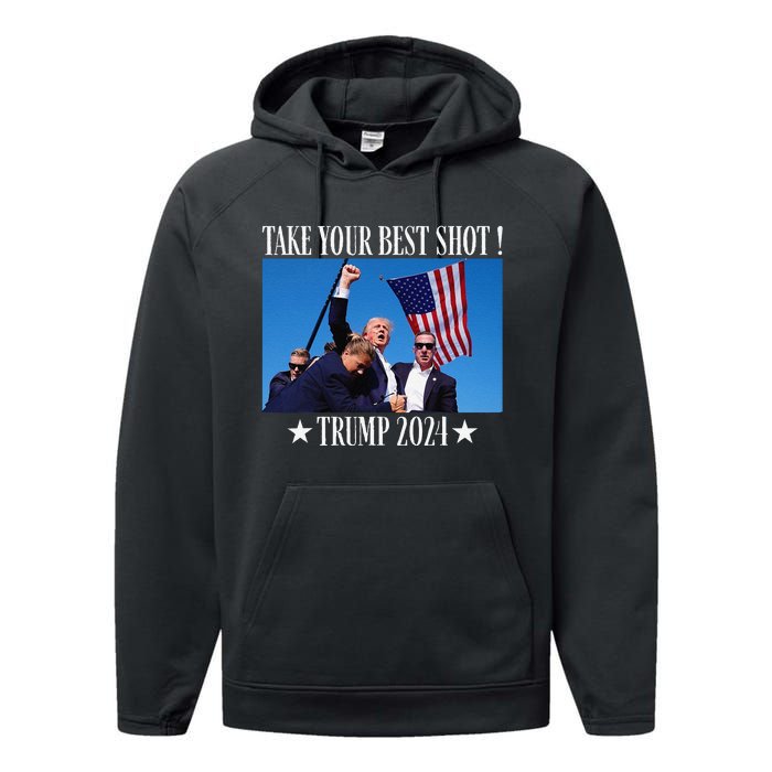 Take Your Best Shot Trump Shot Performance Fleece Hoodie