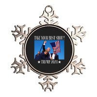 Take Your Best Shot Trump Shot Metallic Star Ornament