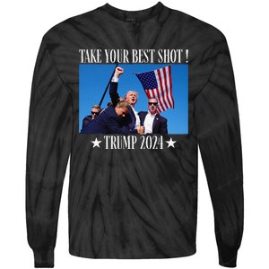 Take Your Best Shot Trump Shot Tie-Dye Long Sleeve Shirt